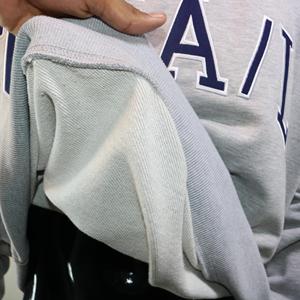 Sudadera COTA con cuello simulado, 450 GSM, nombre personalizado, bordado en aplique, corte holgado, 100% algodón, felpa francesa. - Product Image 5
