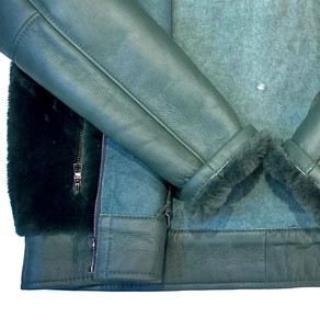 <b>Men's</b> Luxury Leather <b>Shearling</b> Winter <b>Jacket</b> Genuine Sheepskin Fur Aviator Coat Premium Warm Fashion Biker Outerwear Fit - Product Image 2