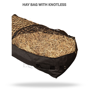 Horse Knotless Hay <b>Net</b> Slow Feed Soft Nylon Hay Bag Durable Knotless <b>Mesh</b> Feeder - Product Image 2