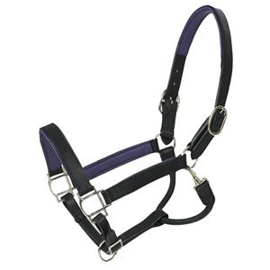 Horsekraft Collier de dressage en cuir italien rembourré, confortable, de qualité supérieure, avec boucle en laiton cousue assortie - Product Image 1