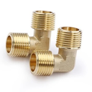 Conector de Codo Roscado Macho a Macho de Latón BSP BTP NPT, Adaptador de 90 Grados para Tuberías de Suministro de Agua - Product Image 1