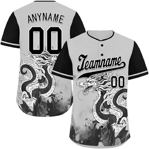 Maillot de baseball personnalisé à sublimation, manches courtes, uniforme sportif pour l'entraînement et les matchs - Product Image 1