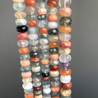 Perles de pierre facettées multi-disco rondelles 100 % naturelles certifiées IGI Grade AA 6,5 mm-8,5 mm multicolores multi-feu Vivaaz Gems