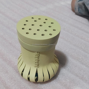 High Quality Mini Mubkhara Indian Wooden Leather Intense Bakhoor Incense Burner for Eid Ramadan - Product Image 5