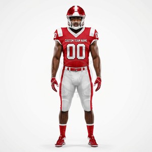 Uniformes personnalisés pour programme de football scolaire avec marquage d'équipe, en polyester extensible, coupe athlétique, en gros - Product Image 4