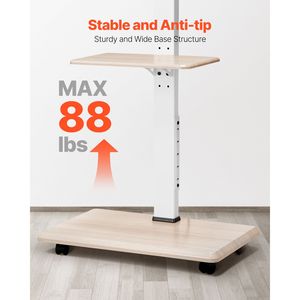 Supporto TV Mobile Regolabile con Inclinazione di 25 Gradi per Schermi da 32-70 Pollici, Montaggio TV con Controllo Altezza e Rotazione in Materiale LCD - Product Image 4