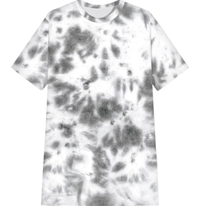 Robe T-shirt Tie-Dye Femme Col Rond Épaules Tombantes Manches Courtes Coupe Ample Décontractée Printemps-Été 100% Coton Jersey Respirant - Product Image 4