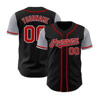 Camiseta de Béisbol Unisex Personalizada, Malla con Impresión por Transferencia de Calor, Logotipo, Nombre del Equipo, Número, Mangas con Diseño de Bloques de Color, Transpirable, Tallas Grandes