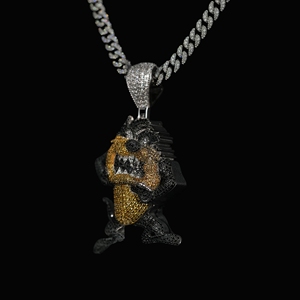 Colgante de Diamante Moissanite, Plata de Ley 925, Joyería de Lujo Estilo Hip Hop - Product Image 6
