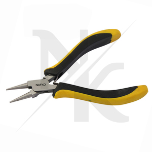 High Quality Round <b>Nose</b> Plier 125mm Smooth Jaws Spring <b>Black</b> Yellow Ergonomic Handles Crimping Fishing Jewelry Making DIY Crafts - Product Image 6