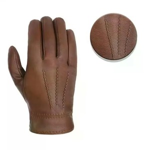 High Quality Men's Genuine Sheepskin Leather Full-Finger <b>Touch</b> <b>Screen</b> <b>Gloves</b> Autumn Winter Warm Casual Fashion <b>Gloves</b> for Unisex - Product Image 5