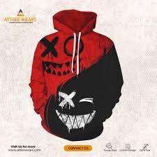 Sudadera con capucha extragrande para hombre - Diseño gráfico de graffiti grunge "Double Face" - Product Image 2