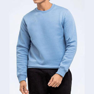Wholesale High-Quality 380G Heavyweight Cotton Round Neck Bottom Sweatshirt Men Loose Basic Top Long Sleeve <b>Polyester</b> Hoodies - Product Image 2