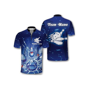 Wholesale Factory Custom Made Sublimated 100% Cotton Front Men's <b>Bowling</b> for Shirts Design Cheap Price <b>Bowling</b> Jersey Shirt - Product Image 1