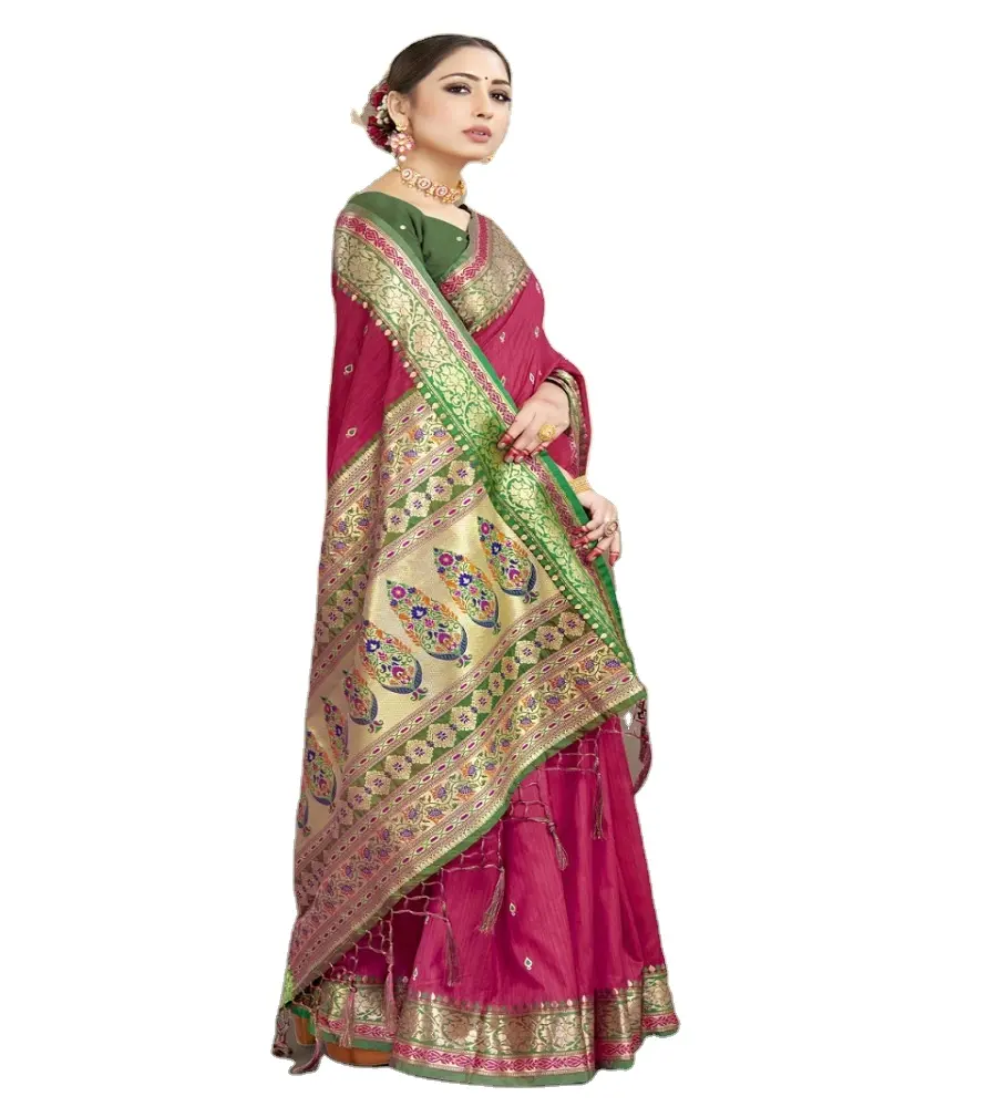 Thiết Kế Ấn Độ Lụa Fancy Saree Giàu Tìm Kiếm Lụa Saree Bán Buôn Ladies Wear Saree Cho Mùa Hè Mùa Đặc Biệt In Sari