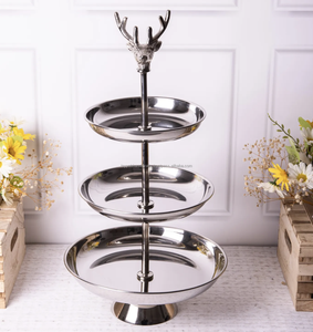 ขาตั้งเค้กโลหะเหล็กแบบกำหนดเองสำหรับตกแต่งบ้านและสวน สำหรับงานแต่งงานและอุปกรณ์จัดงานปาร์ตี้ - Product Image 2