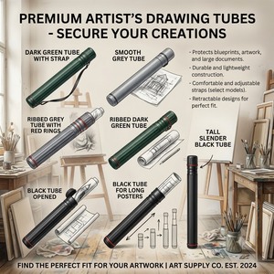 HC0139 Tubos extensibles para pósteres |   Tubo telescópico para transporte de arte | Tubo de Almacenamiento Resistente al Agua |   Para planos, documentos y obras de arte - Product Image 5