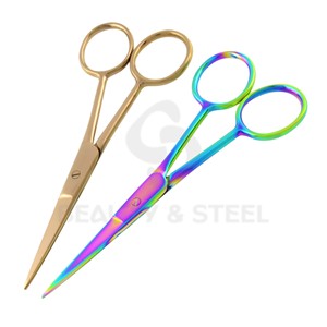 Ciseaux professionnels pour cuticules, entièrement dorés, à pointe fine et corps en acier inoxydable, pour manucure experte - Product Image 3