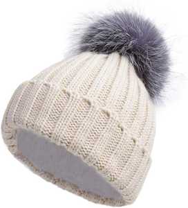 Bonnet en tricot de soie satinée personnalisé pour femme, broderie crochet, hiver, design élégant, doux et confortable - Product Image 2