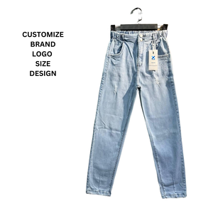 Woman Vintage <b>Black</b> Denim Jeans Bell Bottom Wide Leg Custom Brand Distressed Frayed Areas Leg Rips Faded Wash Pants for Women - Product Image 3