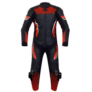 ชุดกีฬาหนังวัวแท้แบรนด์ดังอันดับต้นๆ สำหรับขี่มอเตอร์ไซค์และแข่งรถ  แบบชุดเดียวหรือสองชุด สำหรับผู้ชาย สไตล์ลำลอง - Product Image 1