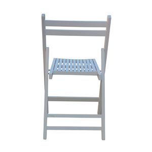 Set di 4 Sedie Pieghevoli in Legno Bianco con Doghe - Arredamento per Eventi Speciali - Stile Pieghevole - Product Image 6