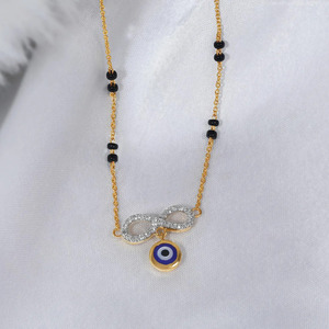 Collier chaîne avec diamants Infinity Blue Accent - Product Image 3
