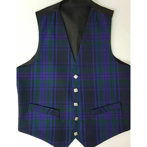 Chaleco Escocés con Estampado Tartán para Hombre, Estilo Boda, 5 Botones, Chaleco Escocés - Product Image 2