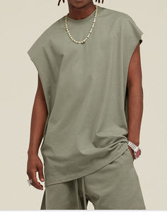 Wholesale Custom Men Summer Set OEM Manufacturer Private Label Supplier Bulk Production 210GSM Waffle Knit Comfort Kit - Product Image 2