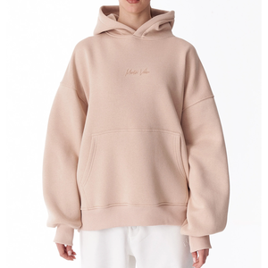 Sudadera con Capucha Extra Grande para Mujer, con Logotipo Personalizado, de Algodón Tejido, Hombros Caídos, Estilo Casual, para Otoño - Product Image 1