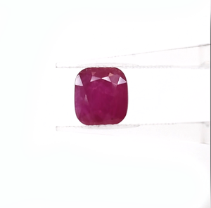 Natural Untreated Mozambique Ruby <b>Cushion</b> 4.61cts , Natural Loose Faceted Ruby Gemstone For Jewelry Making Ready To Use - Product Image 2