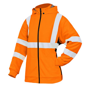 Hi Vis Winter Workwear Reflective Safety <b>Jacket</b> ANSI Class 2 LED Flash Waterproof Color <b>Long</b> Sleeve Fleece Customizable Logo - Product Image 6