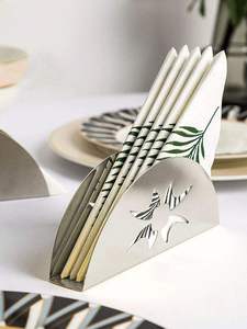 Leaf Cutout Design Modern Metal Napkin Holder Stand With Free Standing <b>Table</b> Organizer For Home <b>Dining</b> Decor Home <b>Table</b> Use - Product Image 1