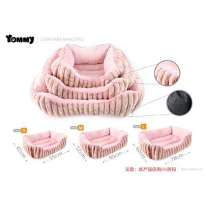 Coussin pour animaux Yommy, rose, en peluche, tailles S, M, L, pour chats et chiens, confortable pour dormir - Product Image 1