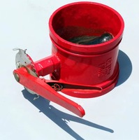 Vanne papillon manuelle rainurée DN100 PN16 PN20 en fonte ductile avec siège EPDM, homologuée FM pour la protection incendie, pour eau à température moyenne
