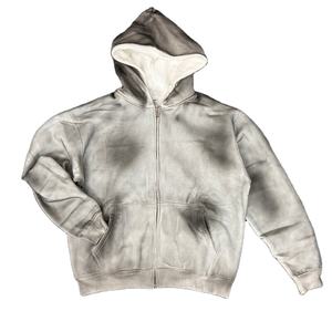 Sudadera con Capucha Premium de Algodón 100% Ecológico, Corte Ajustado, para Invierno, con Logotipo Personalizado y Diseño Vintage Desgastado - Product Image 1