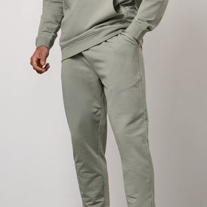 Conjunto Deportivo Informal para Hombre con Capucha, Manga Larga, Color Sólido, 100% Algodón de Peso Medio, Otoño - Product Image 4