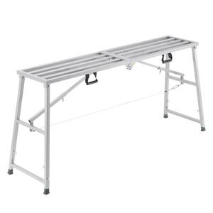 Piattaforma di Lavoro Regolabile a 4 Livelli, Portatile, Capacità di Carico 400 kg, Scala Pieghevole in Acciaio per Ponteggi - Product Image 1