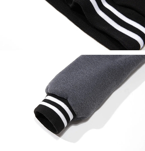 Stonefield Manufacturing Varsity <b>Jacket</b>-100% Wool Stand Collar Patchwork Hooded <b>Waterproof</b> Streetwear <b>Winter</b> Outerwear - Product Image 2
