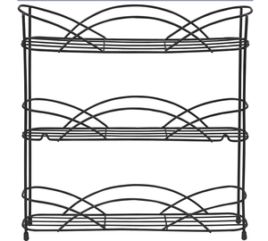 Étagère de rangement murale à 3 niveaux pour cuisine, design noir, pour comptoir, Vietnam - Product Image 3