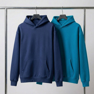 Sweat à capuche uni en molleton de coton épais pour garçons, sweat à capuche en coton de qualité supérieure pour hommes - Product Image 5