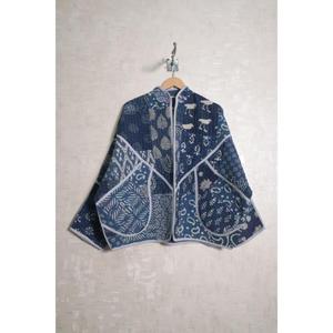 Chaqueta Vintage de Algodón Indio Kantha Estampada para Mujer, Abrigo Hecho a Mano con Parches, Estilo Boho Único - Product Image 1