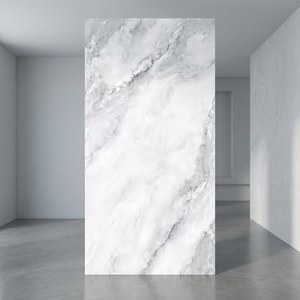 Dalles de pierre frittée en porcelaine polie blanc brillant Islande 1600x3200mm Grand format - Product Image 1