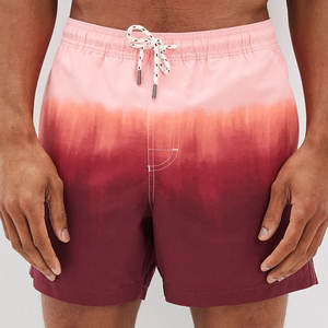 Unisex Premium <b>Swim</b> <b>Shorts</b> | Crimson Red Ombre Tie-Dye Quick-Dry Anti-UV Windproof Beach Trunks Urban Summer Surf Wear <b>Shorts</b> - Product Image 3