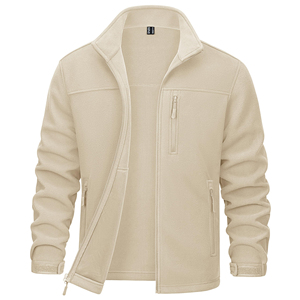 Veste zippée en polaire pour homme, chaude, légère, décontractée, pour l'extérieur, avec fermeture éclair intégrale - Product Image 3