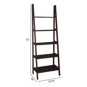 Scaffale a 5 livelli multifunzionale moderno in legno per piante, fiori e libri, espositore per casa e ufficio, scaffale a parete a gradino inclinato - Product Image 3