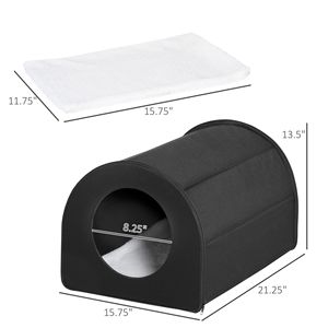 Cucce e Arredi per Animali Domestici: Cuccia Invernale Impermeabile per Gatti da Interno ed Esterno per Più Gatti, Nera - Product Image 3