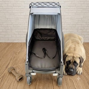 KS-6200 3 in 1 Big Dog Stroller Pet Bike Trailer Foldable Aluminum Alloy Frame Lightweight 8" EVA Swivel Max Load 45-50kg - Product Image 3