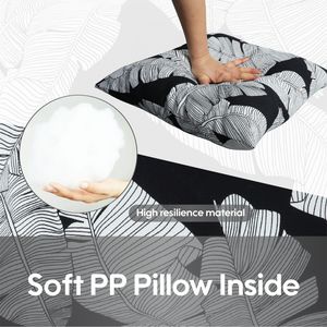 Confezione da 2 cuscini da esterno a foglia nera 18x18 pollici cuscini da Patio impermeabili resistenti allo sbiadimento per cuscini mobili da giardino a bordo piscina - Product Image 5