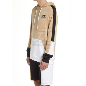 Wholesale Men Winter Casual Solid <b>Hoodies</b> and Shorts Sets 100% Cotton Breathable <b>Lightweight</b> Sportswear - Product Image 3